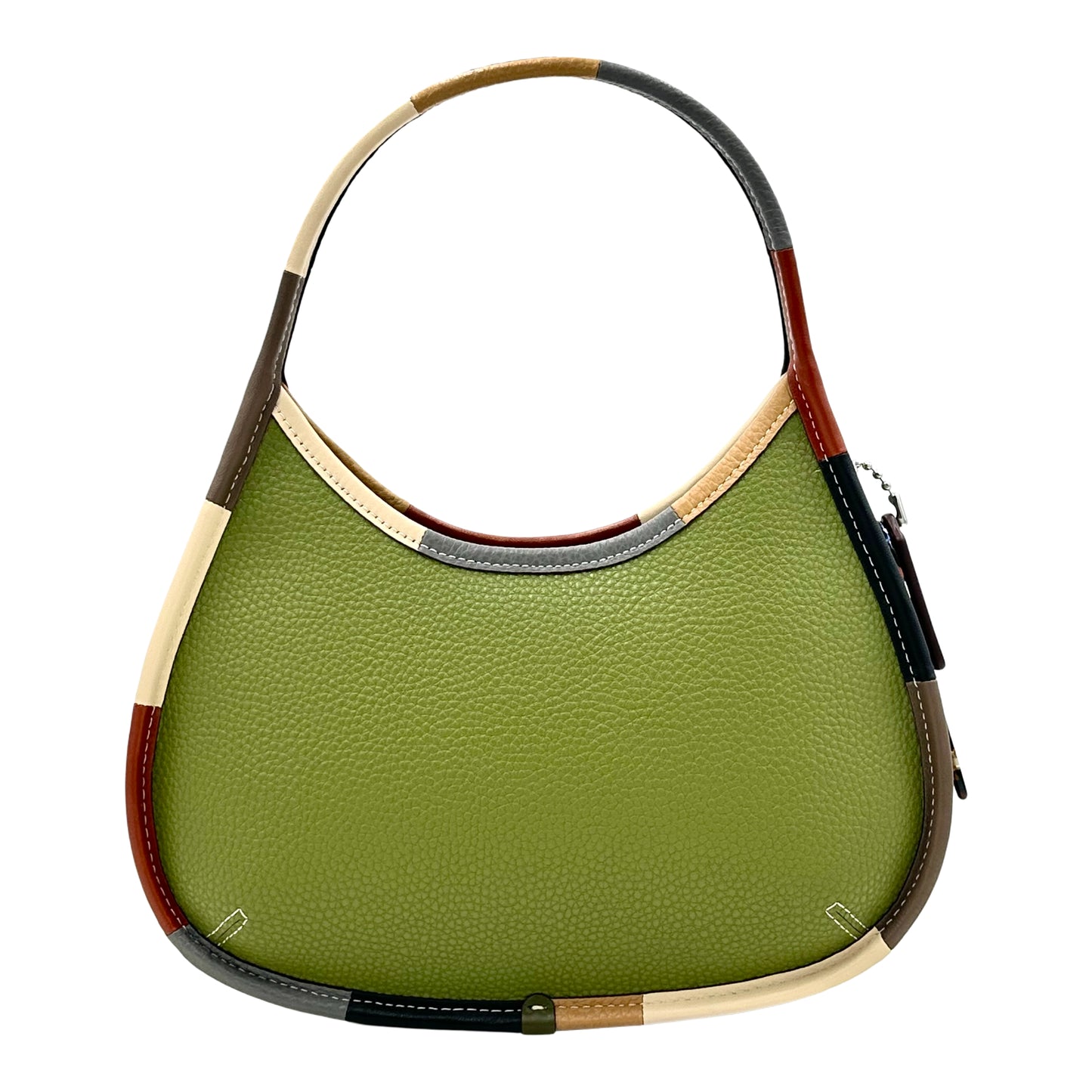 Coach Ergo Bag In Coachtopia Leather With Colorful Binding - Olive Green