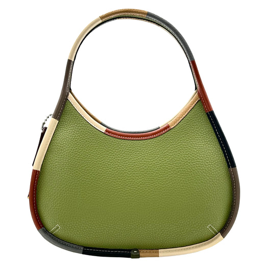 Coach Ergo Bag In Coachtopia Leather With Colorful Binding - Olive Green