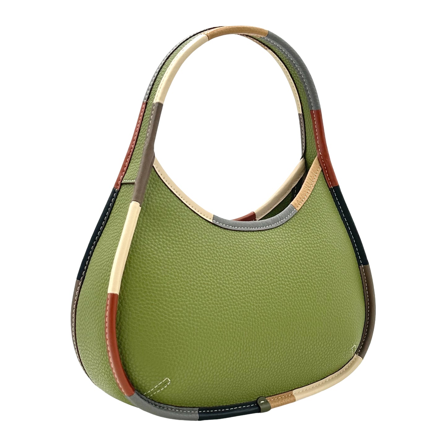 Coach Ergo Bag In Coachtopia Leather With Colorful Binding - Olive Green