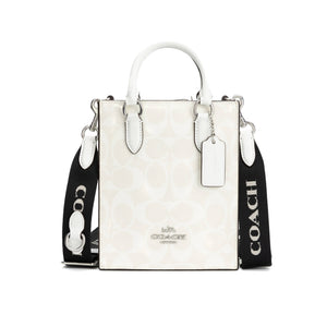 Coach North South Mini Tote In Signature Canvas - Chalk/Glacier White - www.unoo.com