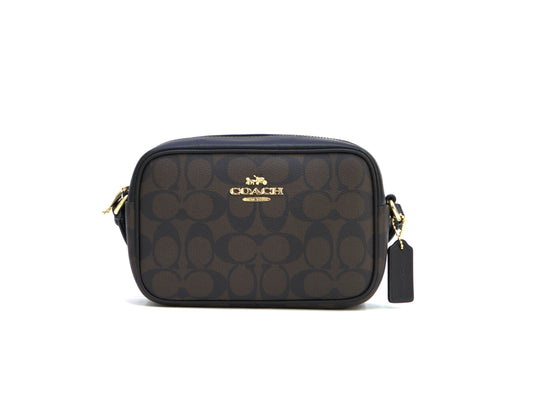 Coach Mini Jamie Camera Bag In Signature Canvas - Brown/Black