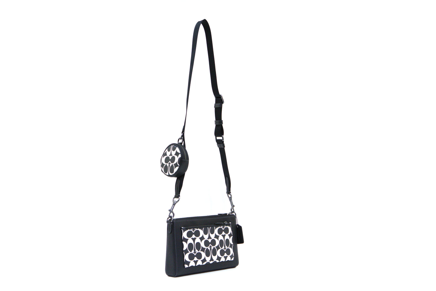 Coach Holden Crossbody In Signature Canvas - Gunmetal/Black/Chalk