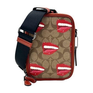 Coach X Tom Wesselmann Stanton Crossbody In Signature Canvas - Brown Multi - www.unoo.com