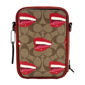 Coach X Tom Wesselmann Stanton Crossbody In Signature Canvas - Brown Multi - www.unoo.com