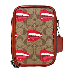 Coach X Tom Wesselmann Stanton Crossbody In Signature Canvas - Brown Multi - www.unoo.com