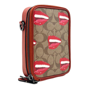 Coach X Tom Wesselmann Stanton Crossbody In Signature Canvas - Brown Multi - www.unoo.com
