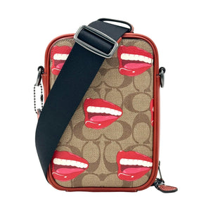 Coach X Tom Wesselmann Stanton Crossbody In Signature Canvas - Brown Multi - www.unoo.com