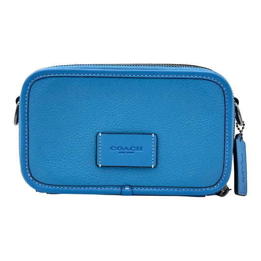 Coach Charter Slim Crossbody Bag in Pebbled Leather-Blue