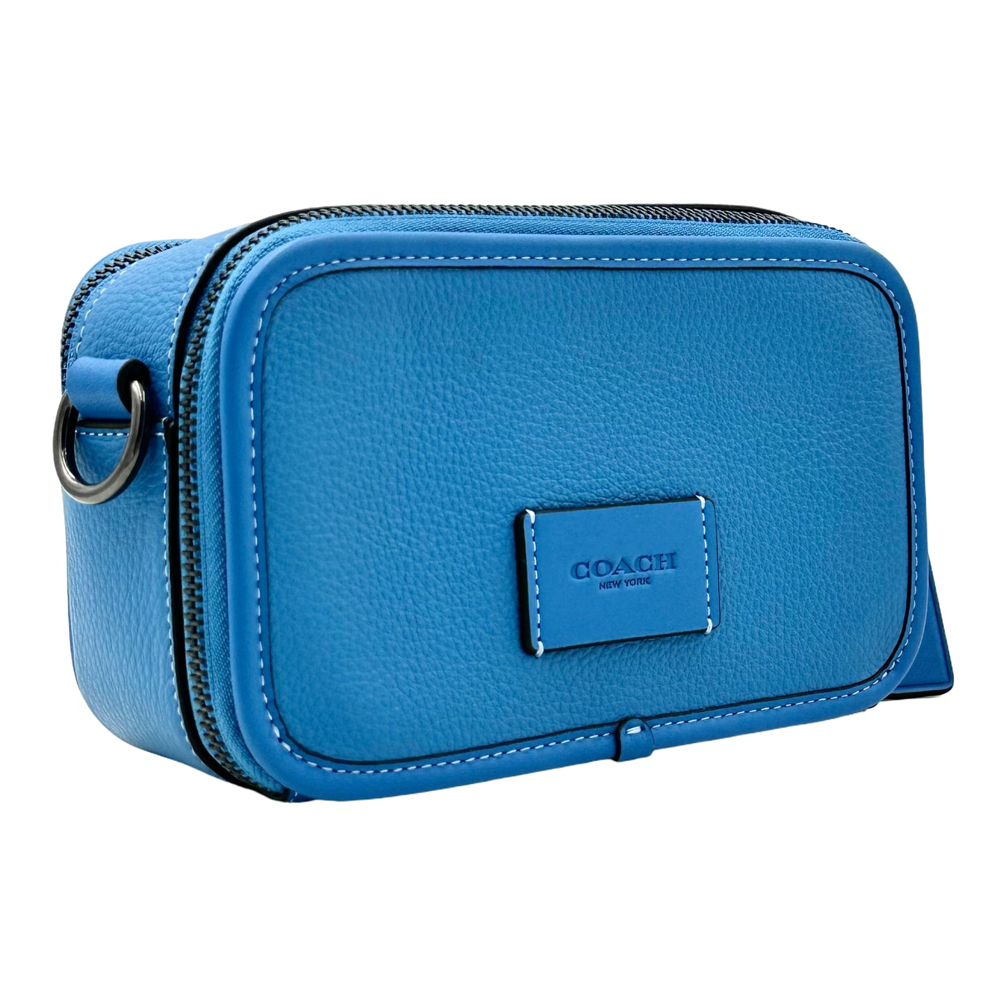 Coach Charter Slim Crossbody Bag in Pebbled Leather-Blue