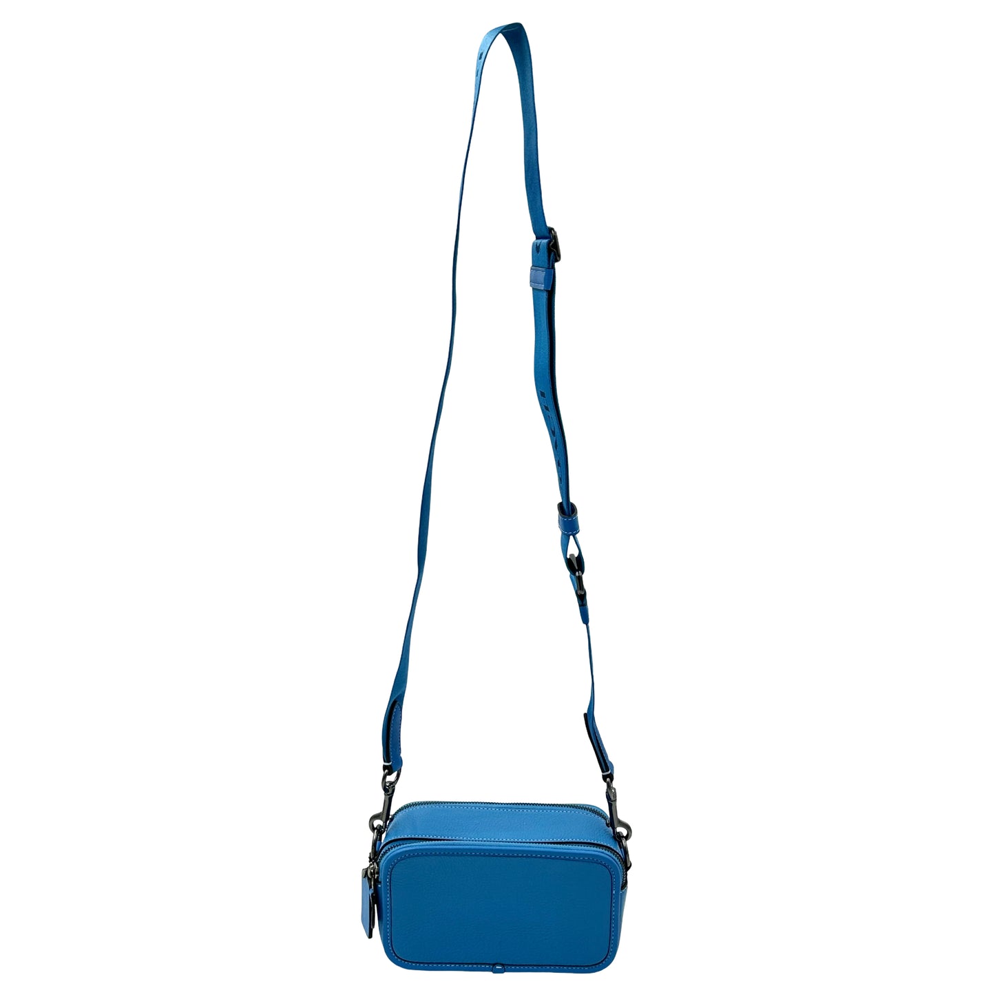 Coach Charter Slim Crossbody Bag in Pebbled Leather-Blue