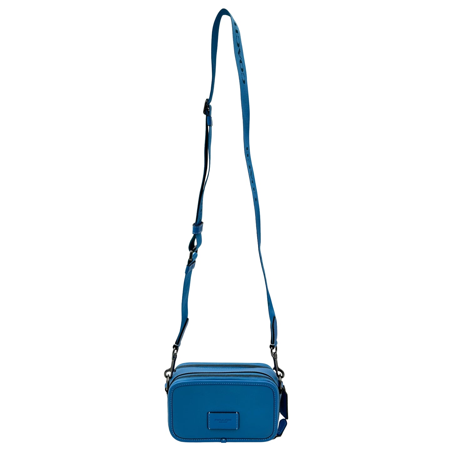 Coach Charter Slim Crossbody Bag in Pebbled Leather-Blue