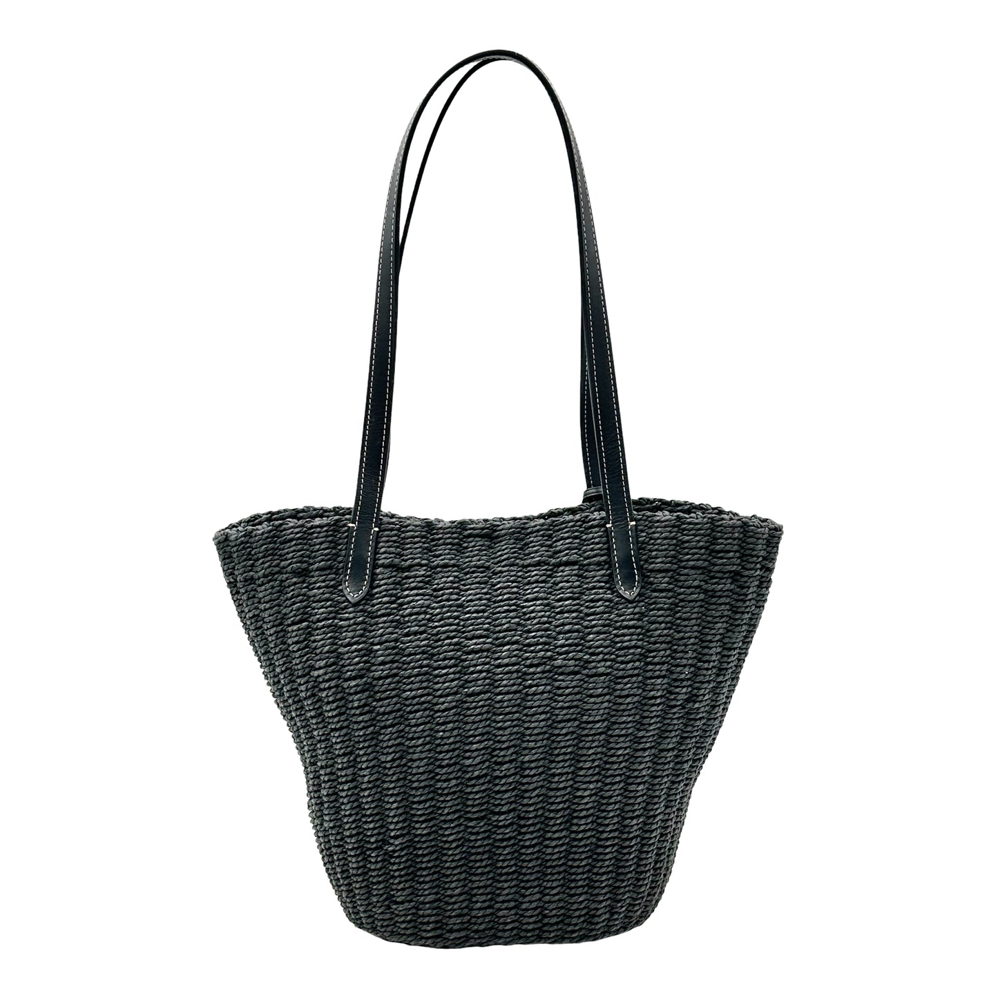 Coach Small Tote Bag in Straw Raffia- Black