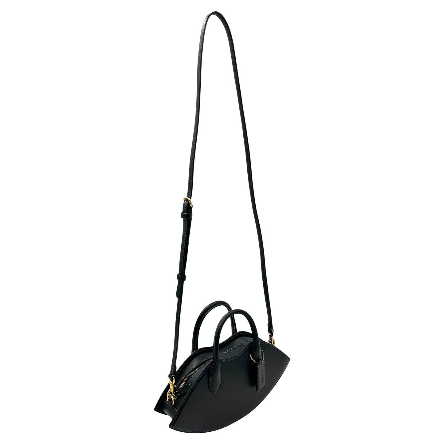 Coach Lip Top-Handle Crossbody Handbag Purse- Black