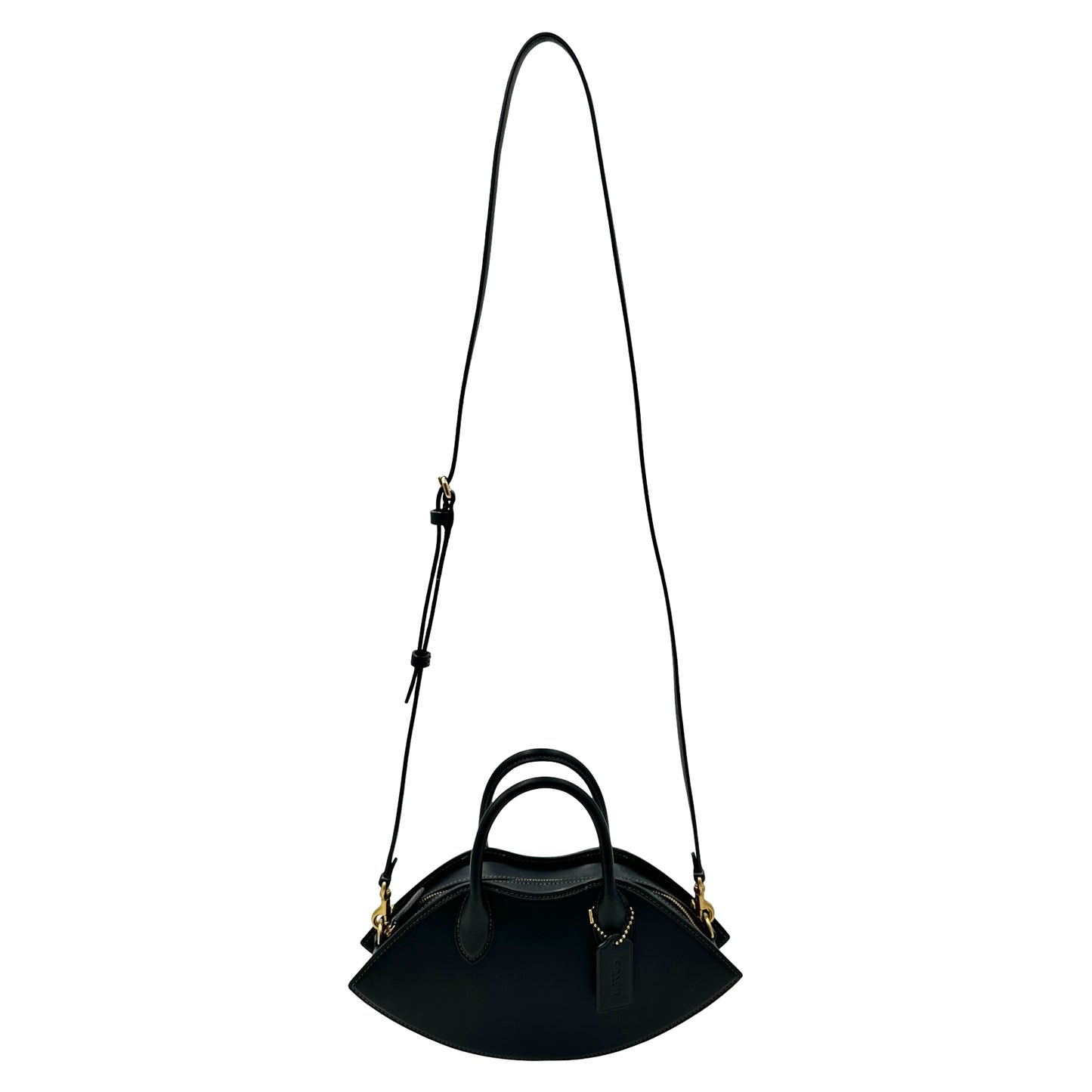 Coach Lip Top-Handle Crossbody Handbag Purse- Black