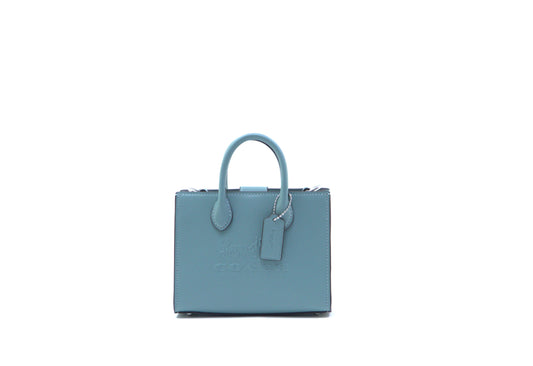 Coach Ace Top Handle Leather Tote Bag - Aquamarine