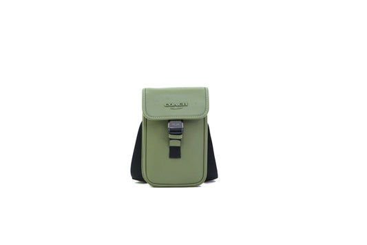 Coach Racer Phone Crossbody Bag -Military Green