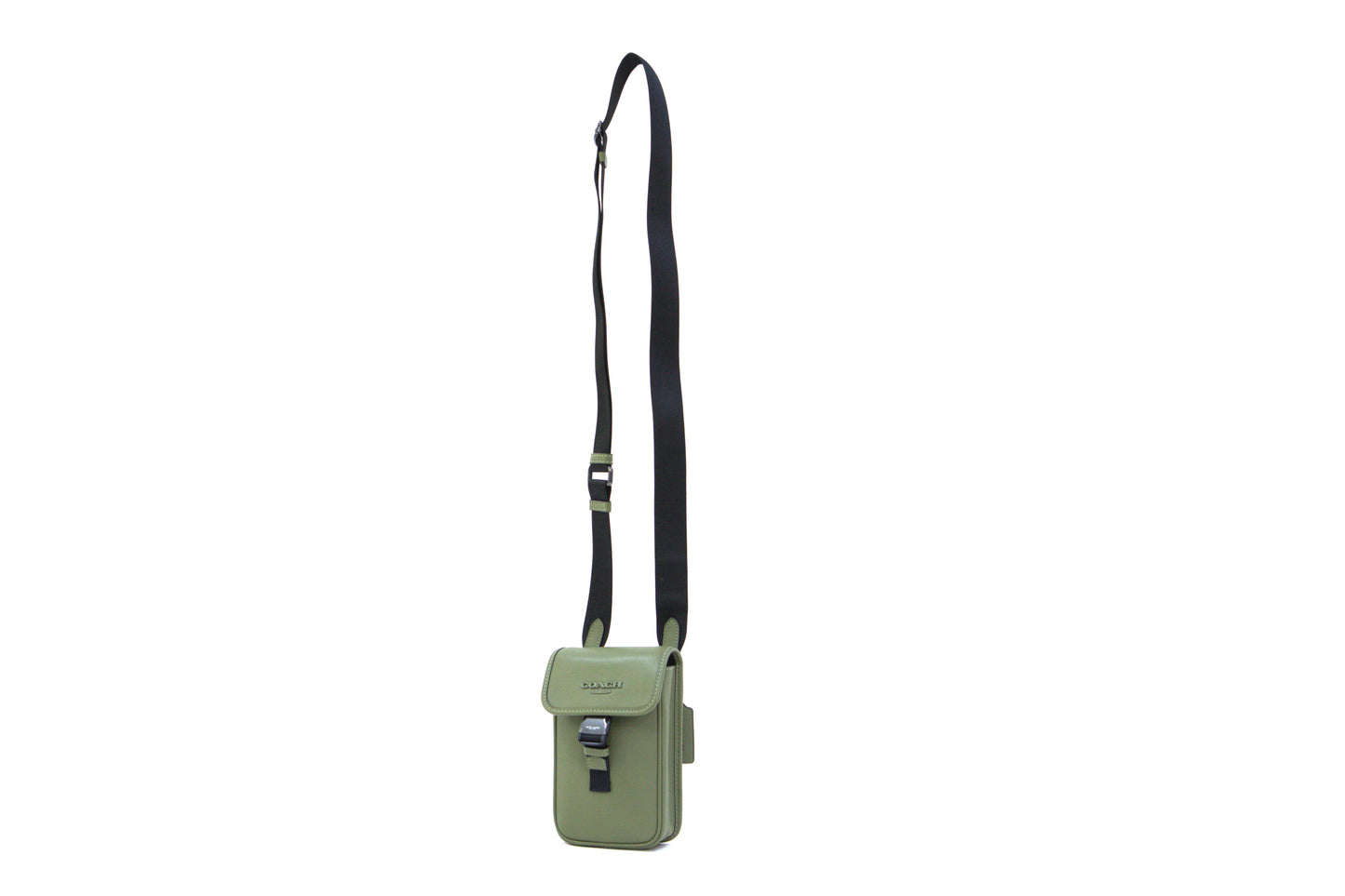 Coach Racer Phone Crossbody Bag -Military Green