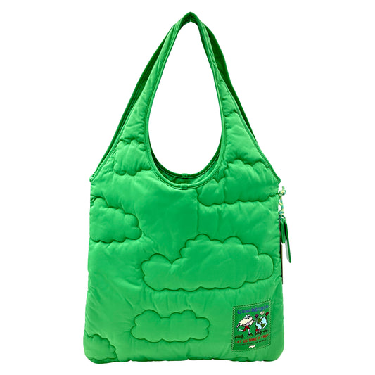 Coach Coachtopia Loop Flat Tote With Cloud Quilting- Olive Green