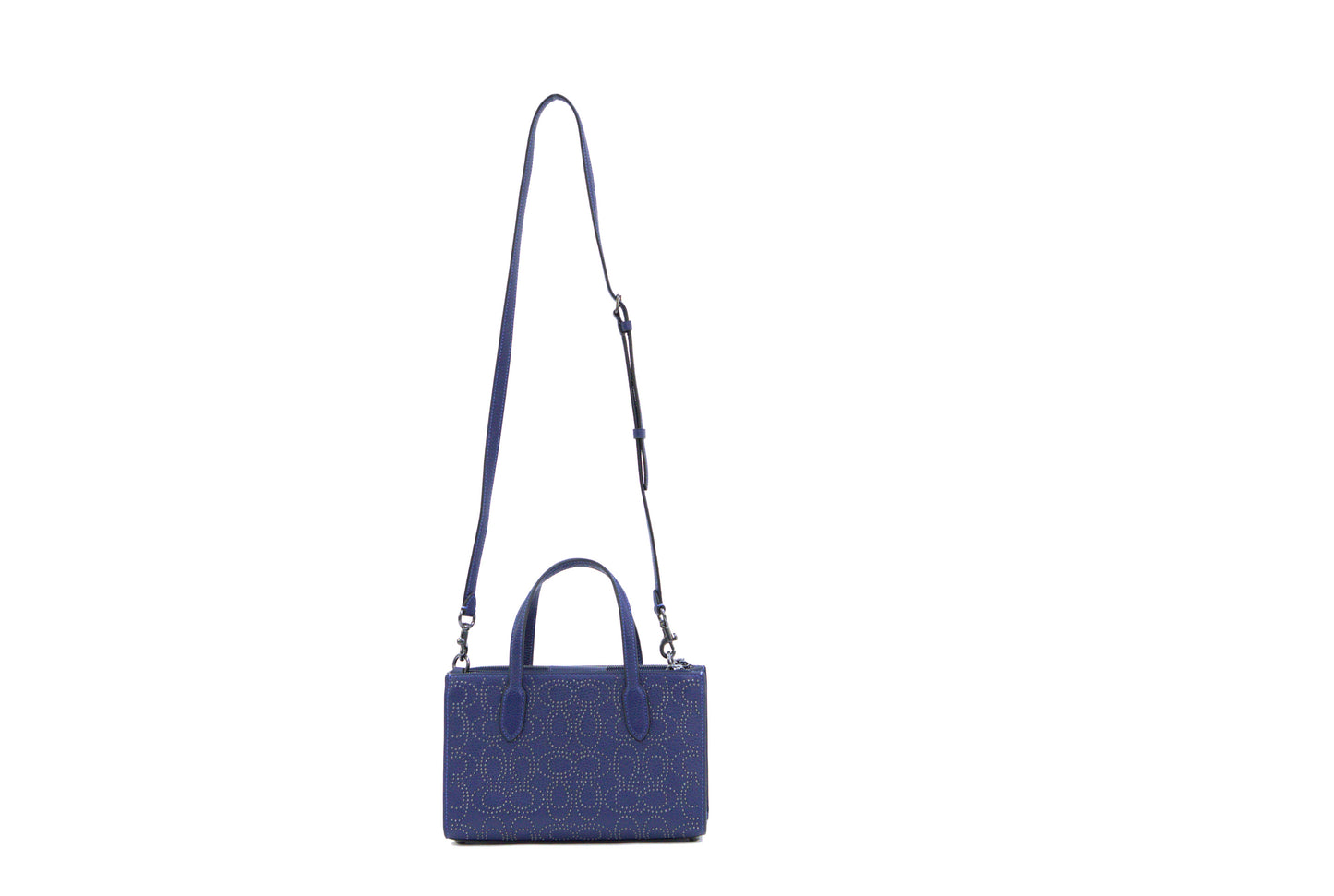 Coach Nina Small Tote Bag With Signature Rivets - Navy