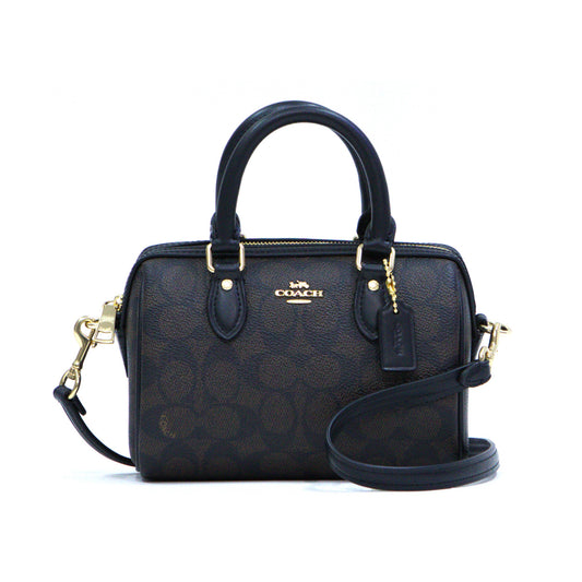 Coach Mini Rowan Crossbody Signature - Walnut/Black