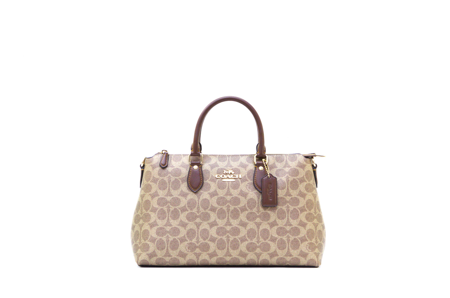 Coach Georgia Satchel Bag In Signature Canvas - Tan/Brown