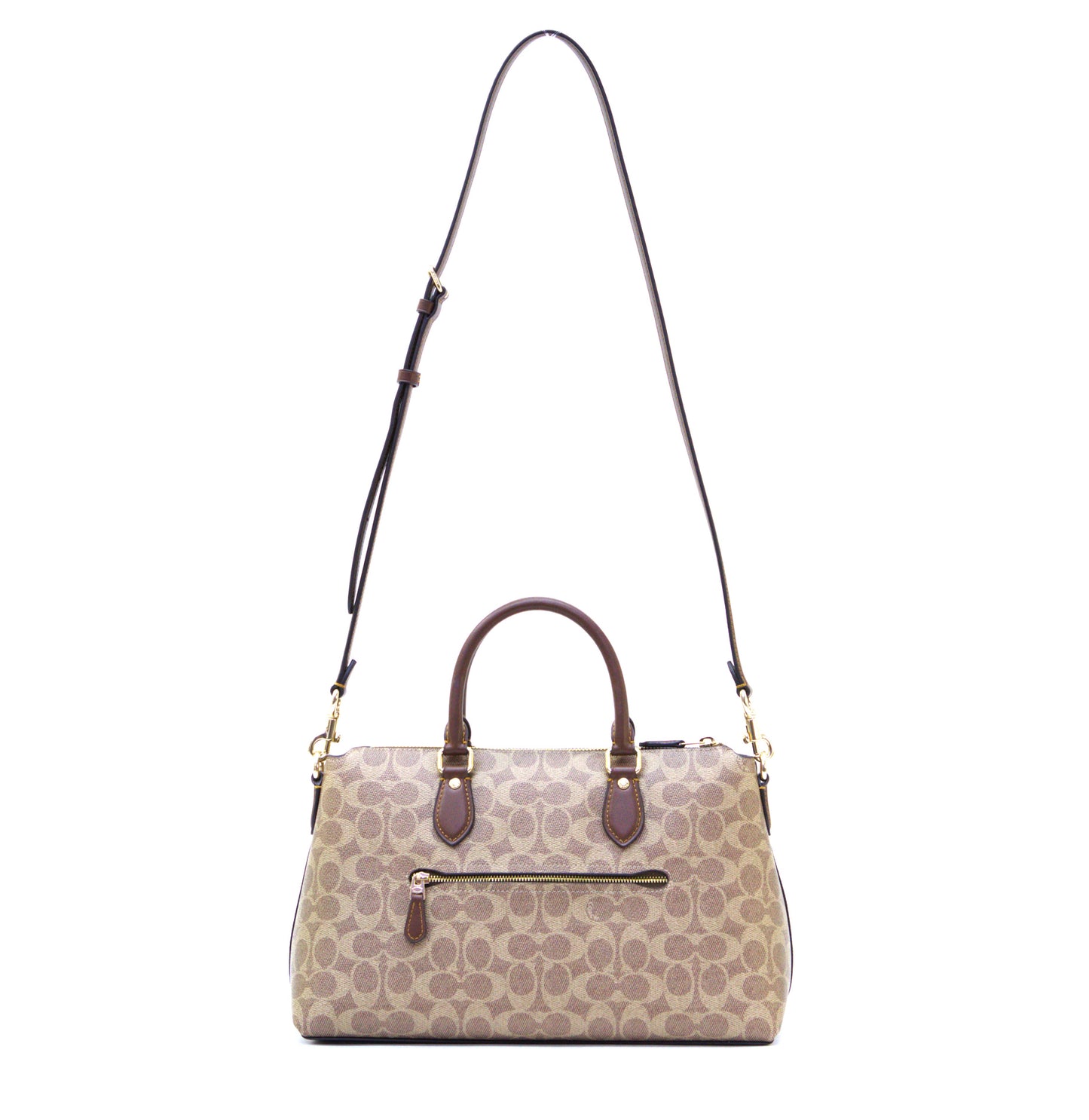 Coach Georgia Satchel Bag In Signature Canvas - Tan/Brown