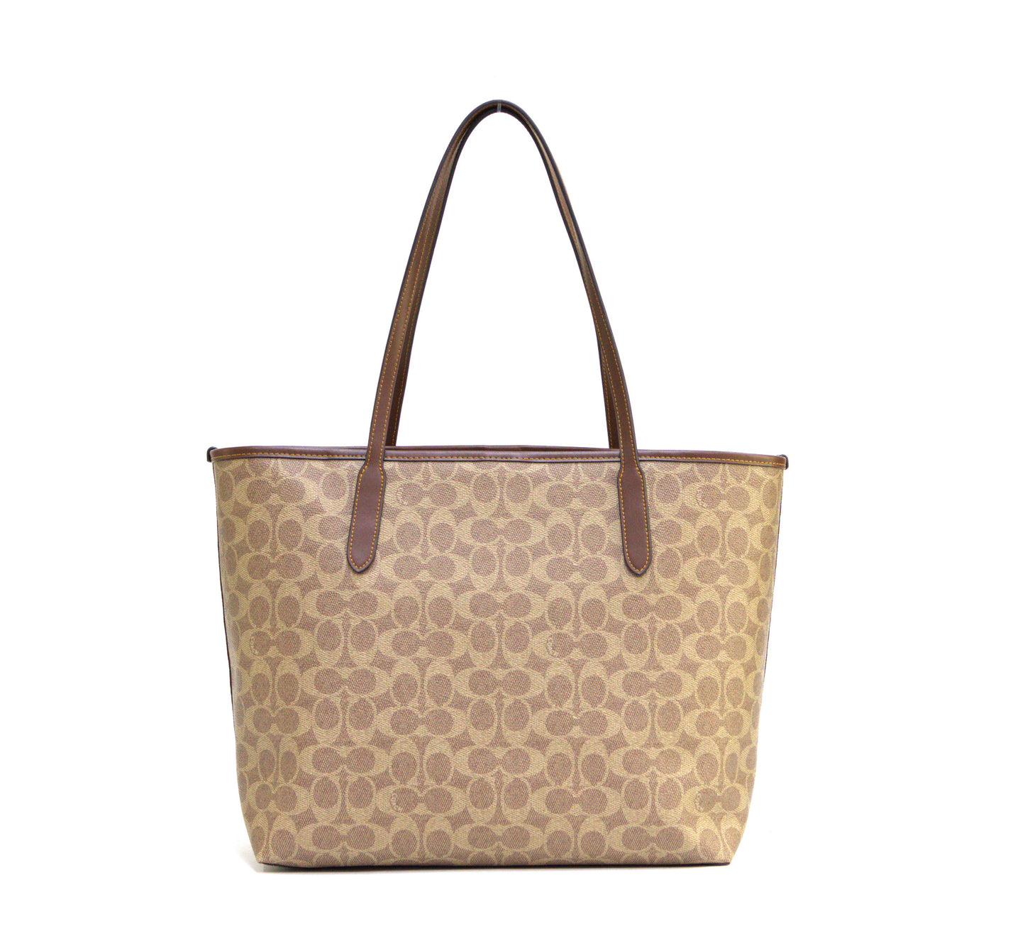 Coach City Tote Bag In Signature Canvas - Tan/Brown