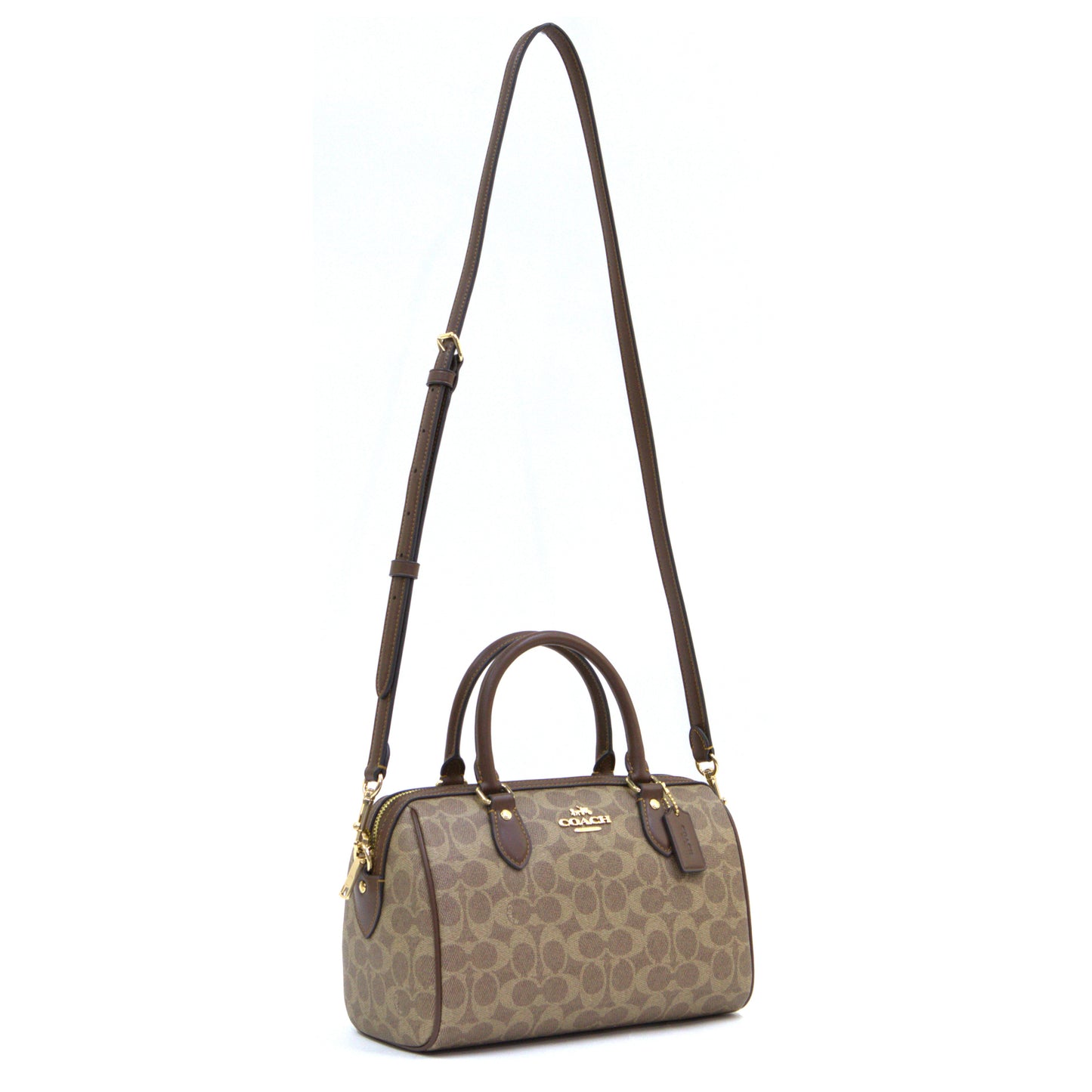 Coach Rowan Satchel Bag In Signature Canvas - Tan/Brown