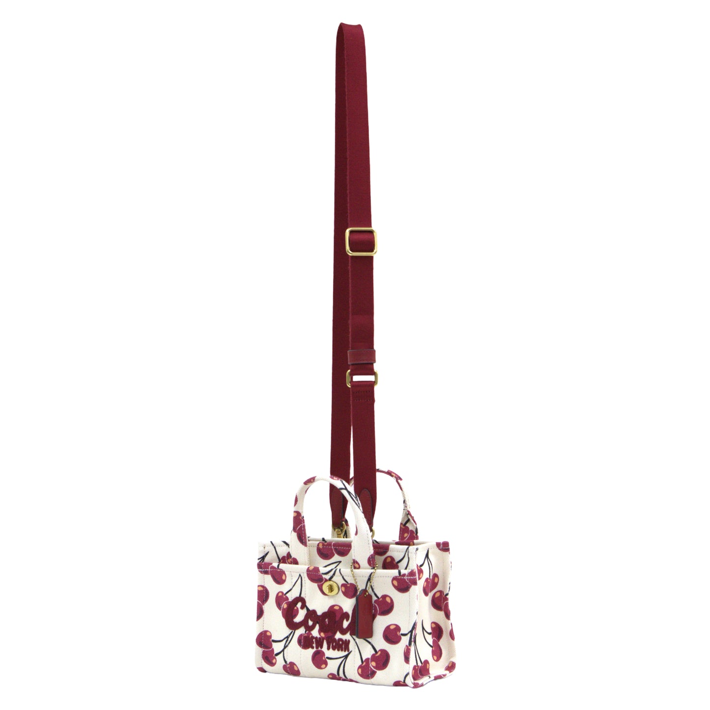 Coach Cargo Tote Bag 20 with Cherry Print - Chalk Multi