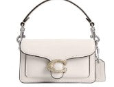 Coach Tabby Bag 12 In Metallic- Metallic Leather/Brass/Chalk