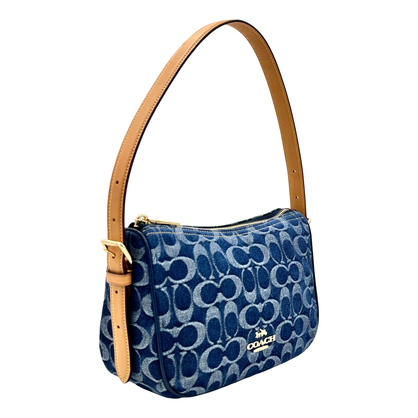 Coach Kailey Shoulder Bag In Signature Denim & Leather- Denim/Natural