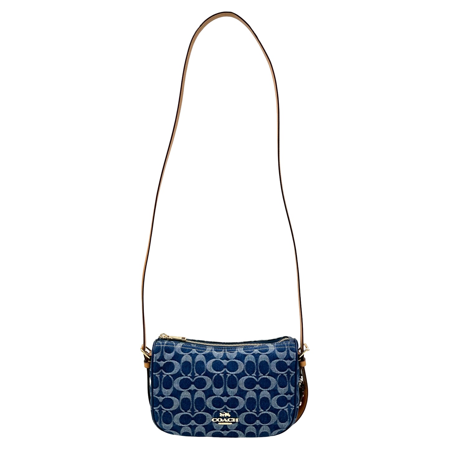 Coach Kailey Shoulder Bag In Signature Denim & Leather- Denim/Natural
