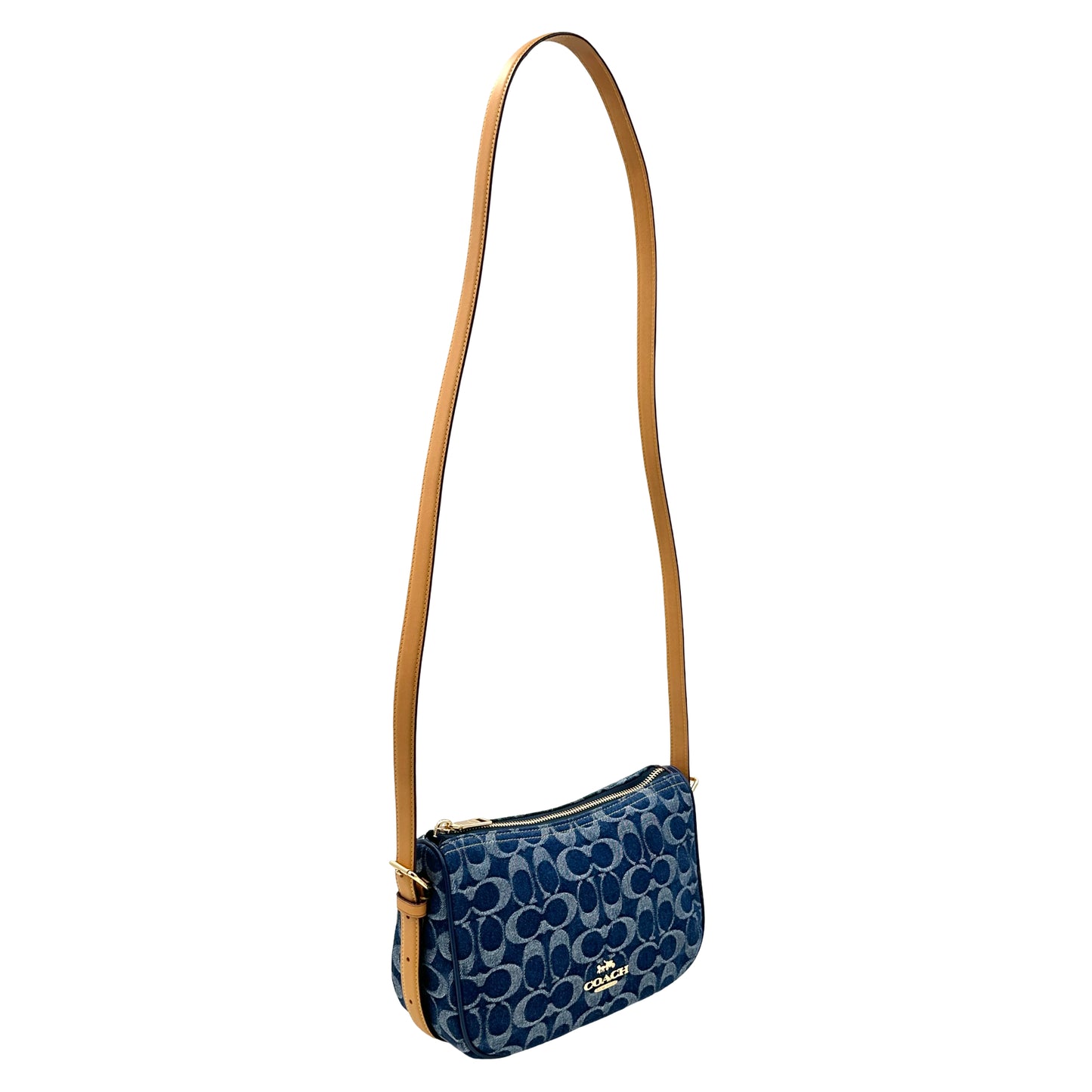 Coach Kailey Shoulder Bag In Signature Denim & Leather- Denim/Natural