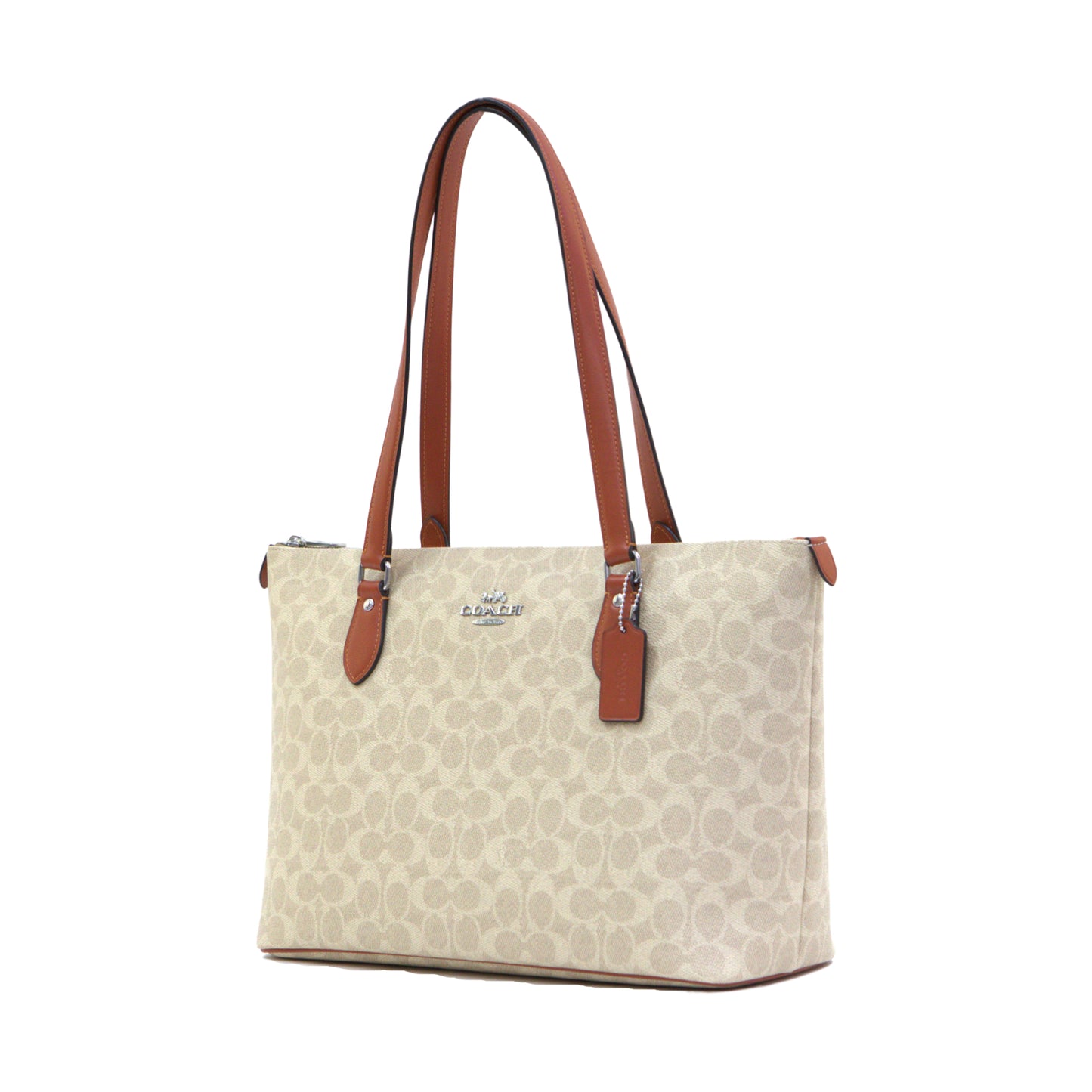 Coach Gallery Tote Bag - Sand / Deep Orange