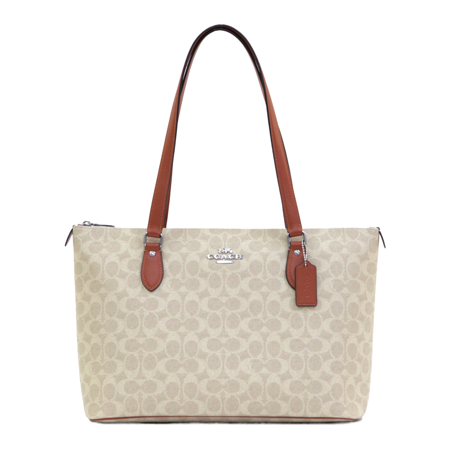 Coach Gallery Tote Bag - Sand / Deep Orange