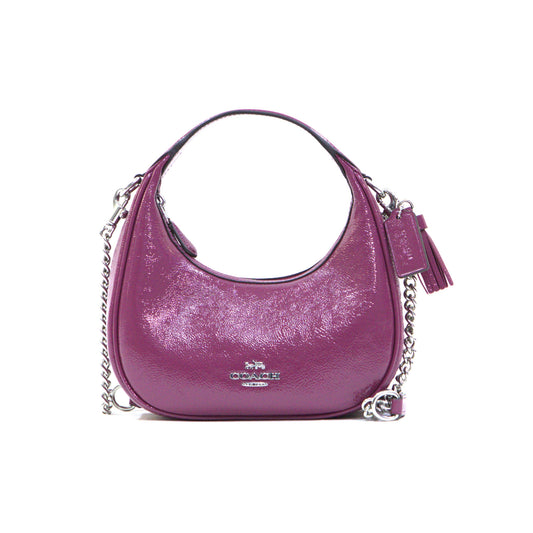 Coach Carmen Mini Crossbody Crinkled Pink Patent Leather - Pink