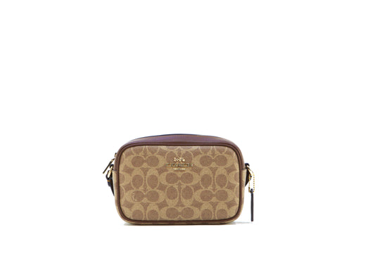 Coach Mini Jamie Camera Bag In Signature Canvas - Tan Brown