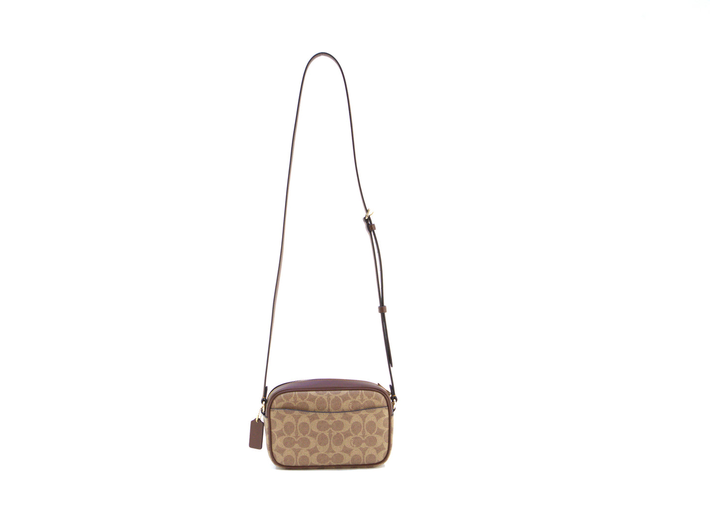 Coach Mini Jamie Camera Bag In Signature Canvas - Tan Brown
