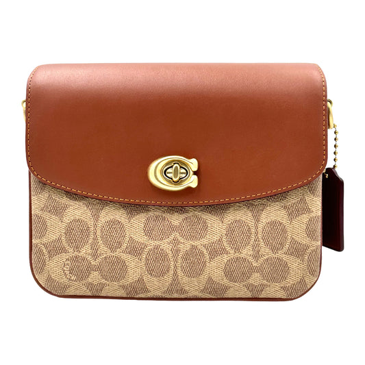 Coach Polished Pebbled Leather Cassie Crossbody - Tan/Caramel