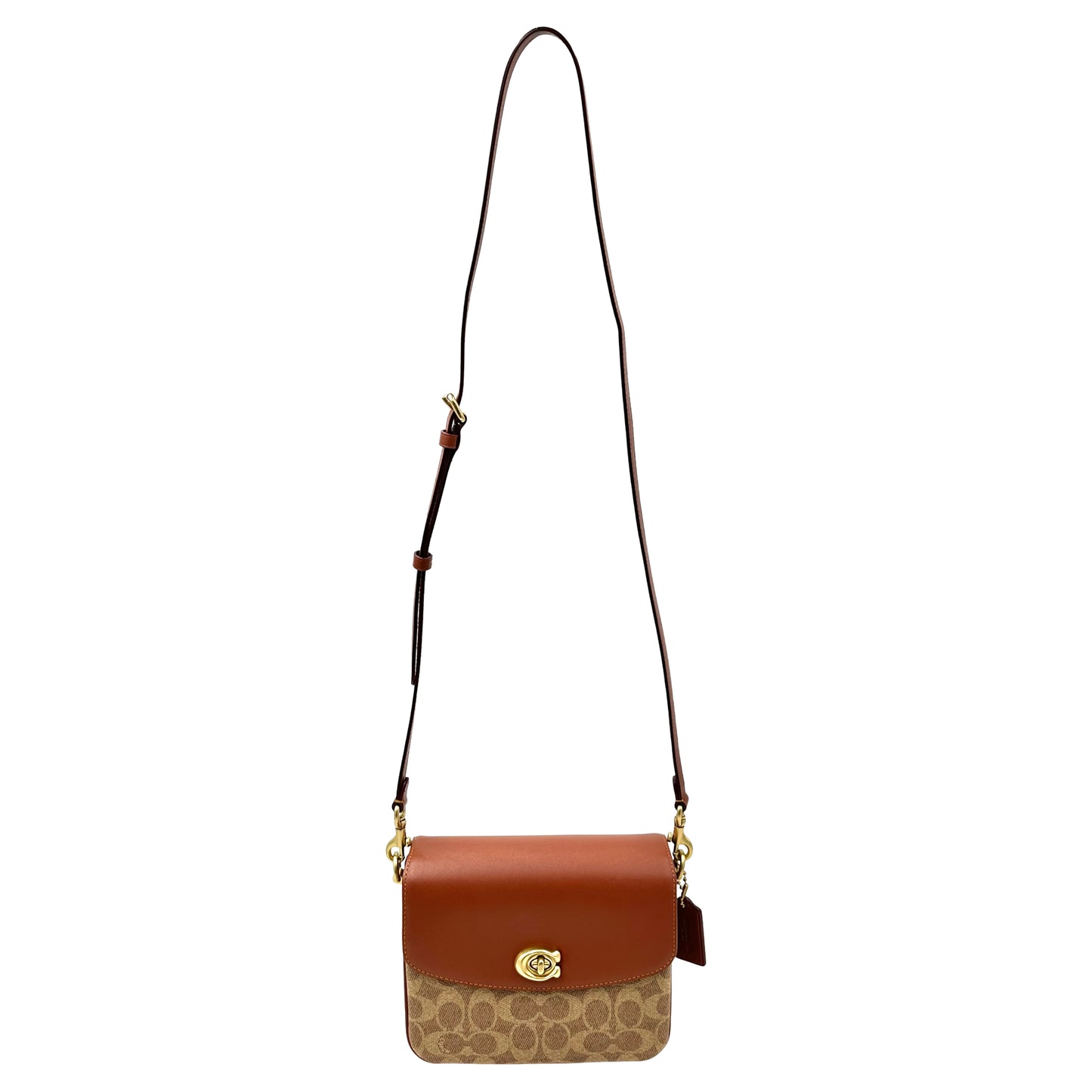 Coach Polished Pebbled Leather Cassie Crossbody - Tan/Caramel