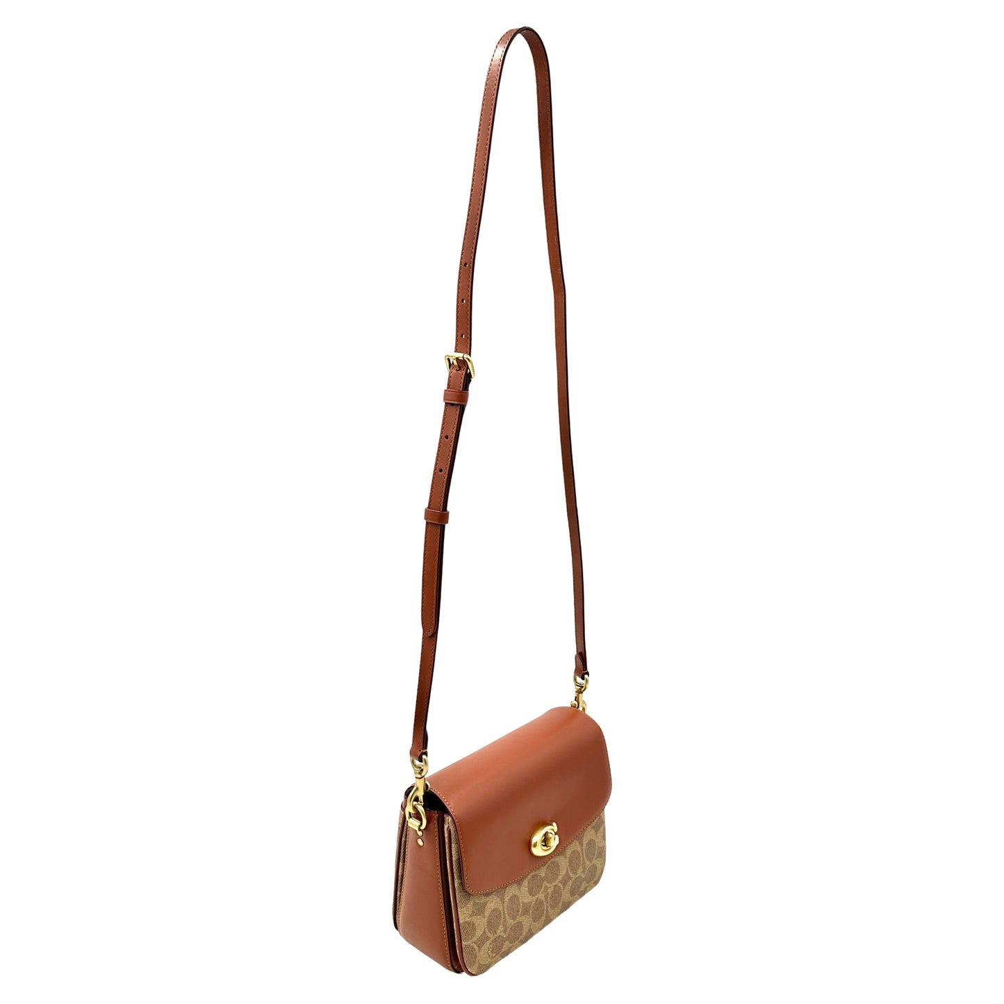Coach Polished Pebbled Leather Cassie Crossbody - Tan/Caramel