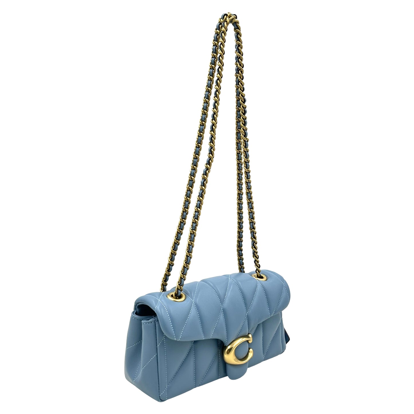 Tabby Shoulder Bag 20 With Pillow Quilting - Bluebell