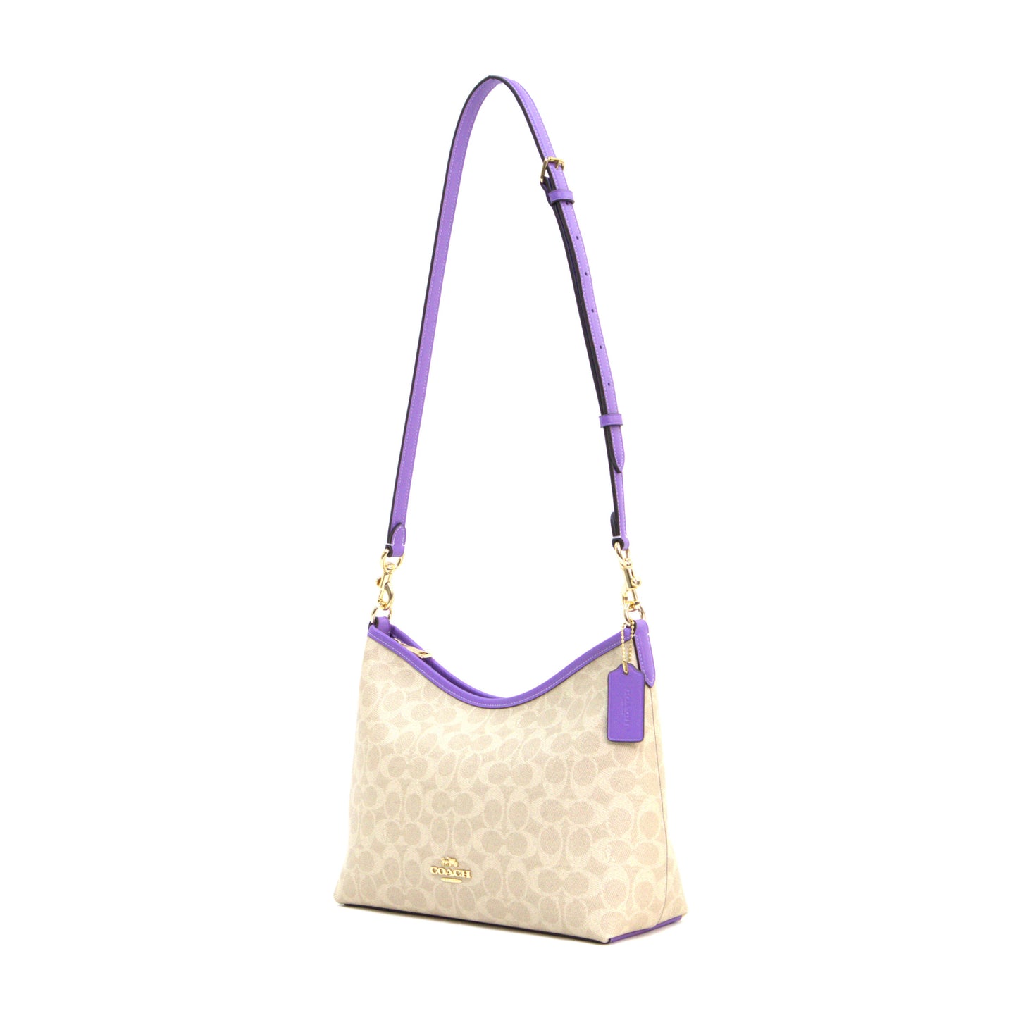 Coach Laurel Shoulder Bag In Signature Canvas - Sand/Iris