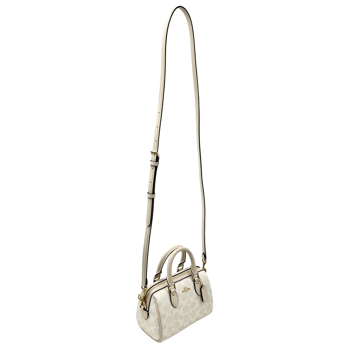 Coach Mini Rowan Crossbody Bag In Signature Canvas - Gracier White