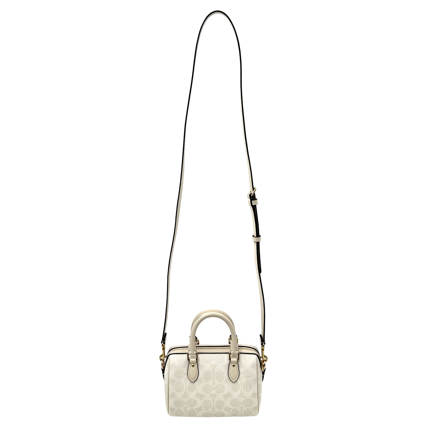 Coach Mini Rowan Crossbody Bag In Signature Canvas - Gracier White