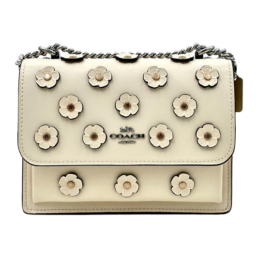 Coach Mini Klare Crossbody Bag With Floral Applique- Chalk