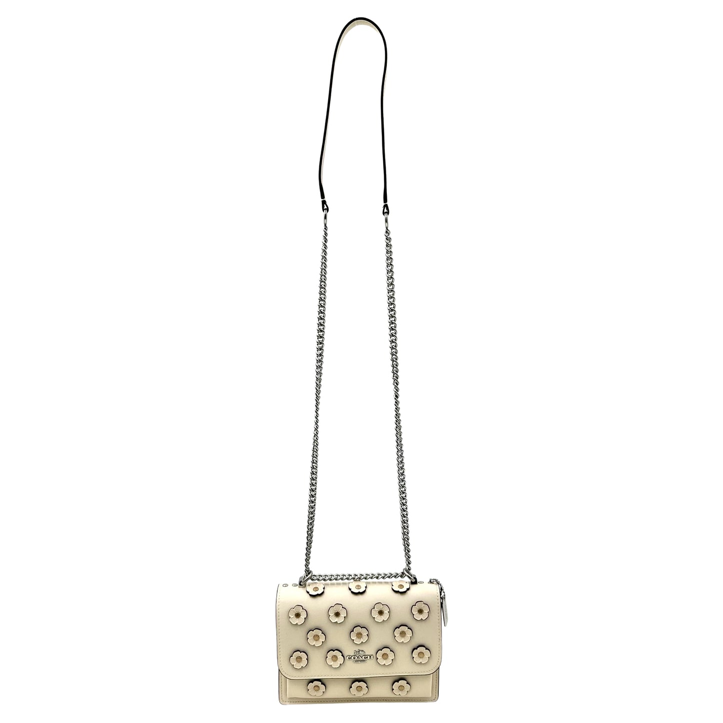 Coach Mini Klare Crossbody Bag With Floral Applique- Chalk