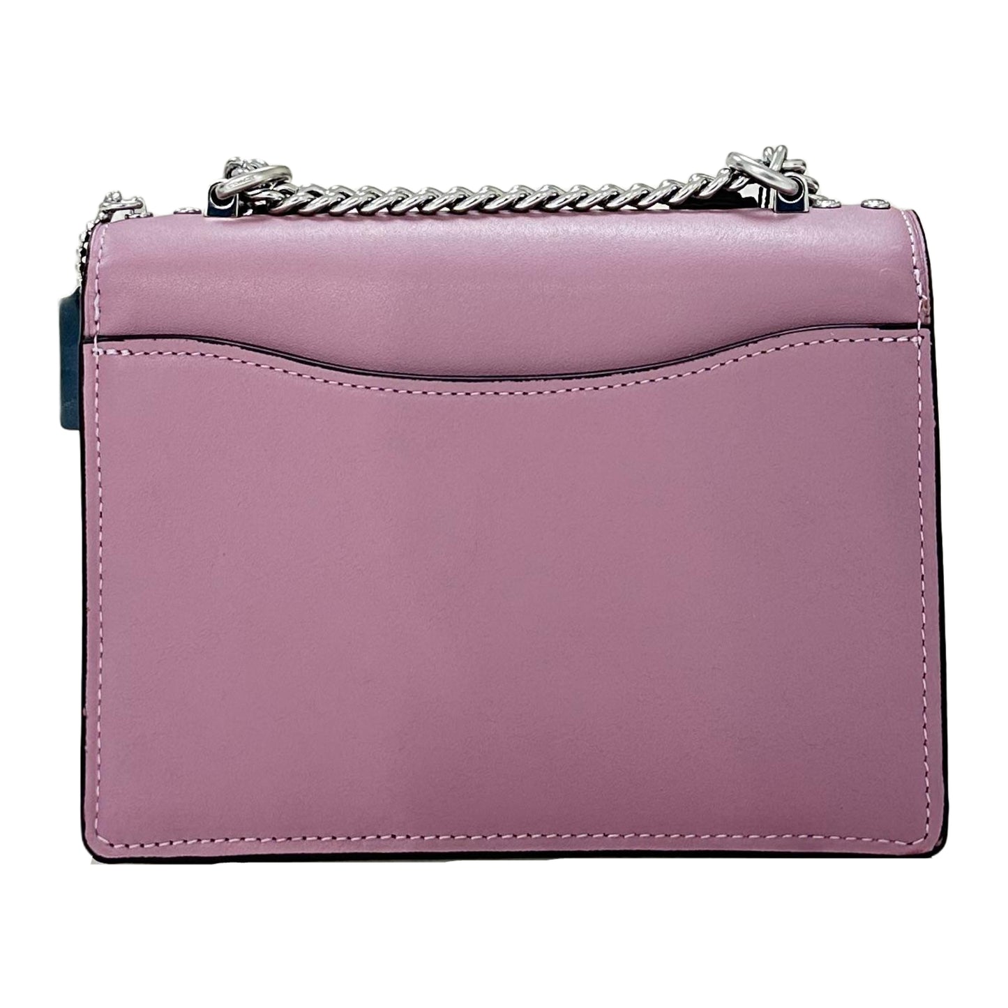 Coach Mini Klare Crossbody Bag with Floral Applique- Silver/ Lilac