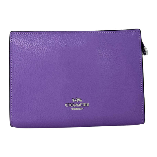 Coach  Slim Crossbody Pebbled Leather-Silver/Iris