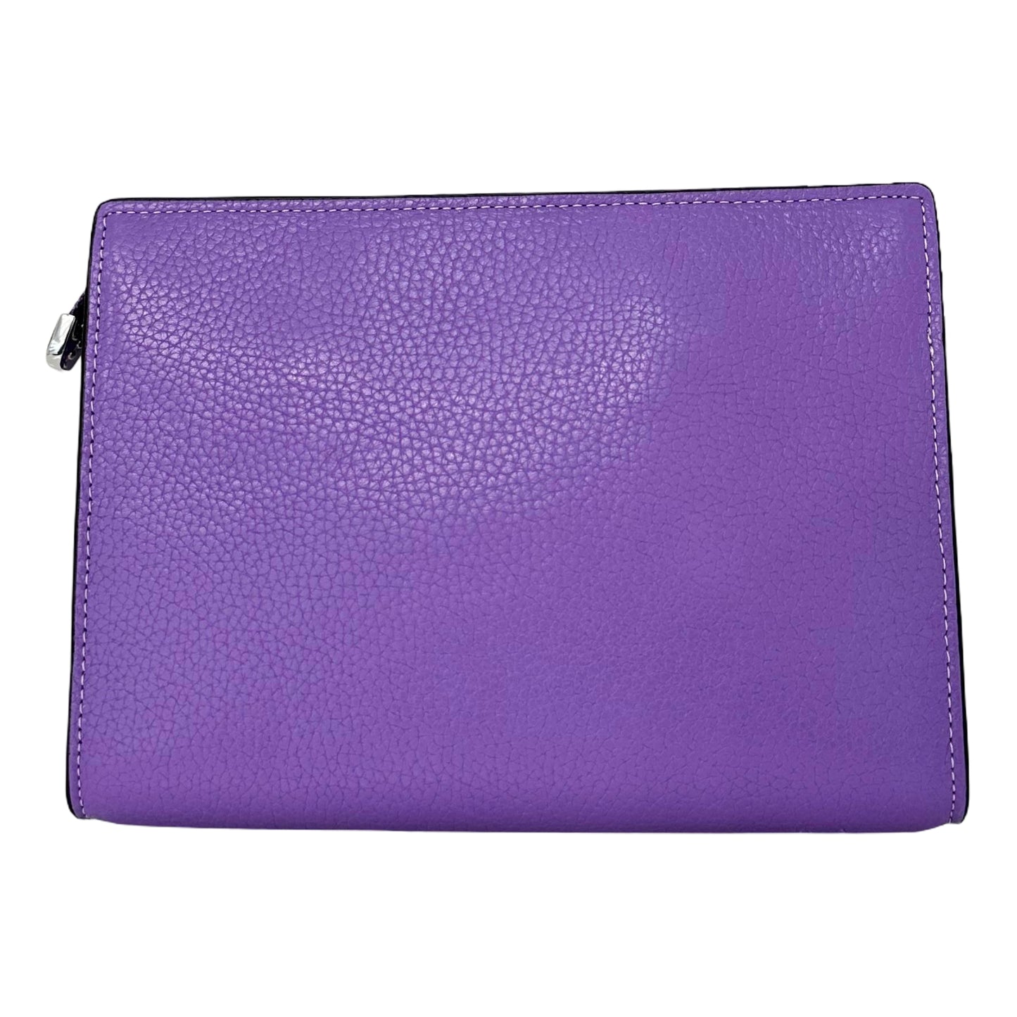 Coach Slim Crossbody Pebbled Leather-Silver/Iris